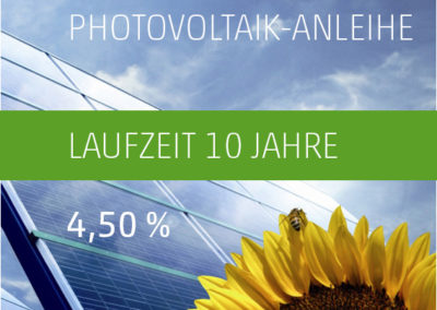 Die PV – Invest Photovoltaik-Anleihe b) 4,50 % p.a. 2016-2026