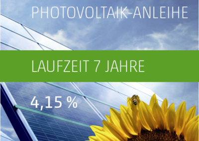 Die PV-Invest Photovoltaik-Anleihe a) 4,15 % p.a. 2017-2024